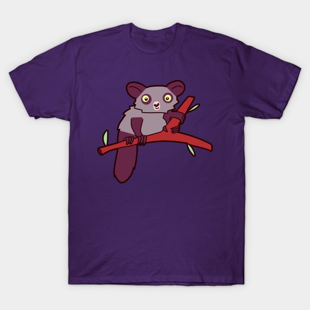 Aye Aye on Tree Branch T-Shirt by saradaboru